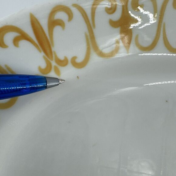 Platters 2 Jackson China Gold Scroll Pattern 13.5" Lx9.25” W Restaurantware MCM - Picture 9 of 16